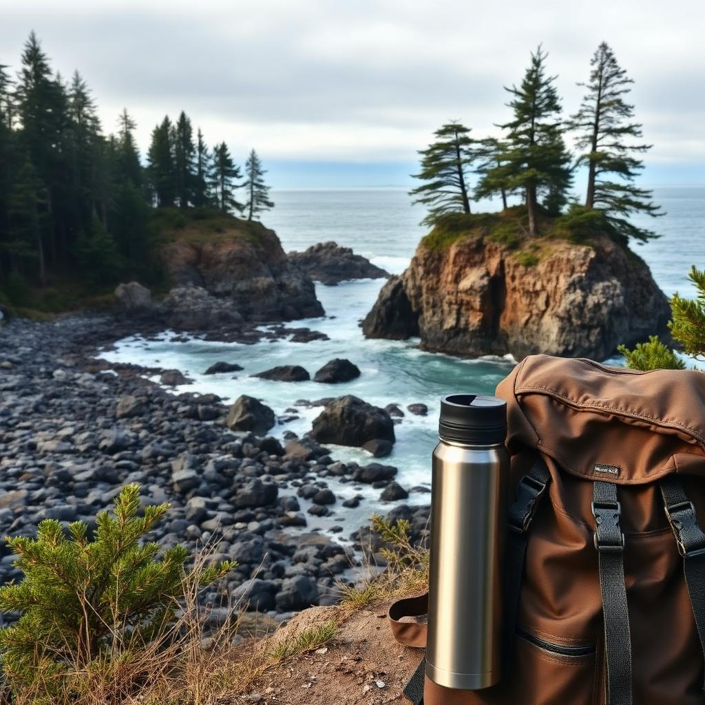Halte sur la côte pendant un road trip